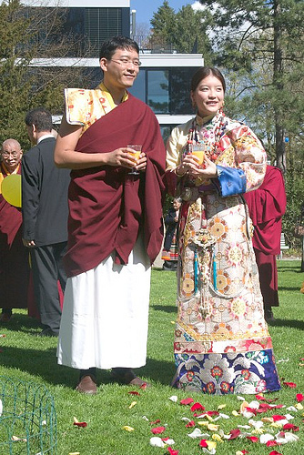 Khondung Gyana Vajra Rinpoche with his wife, Dagmo Sonam Palkyi
